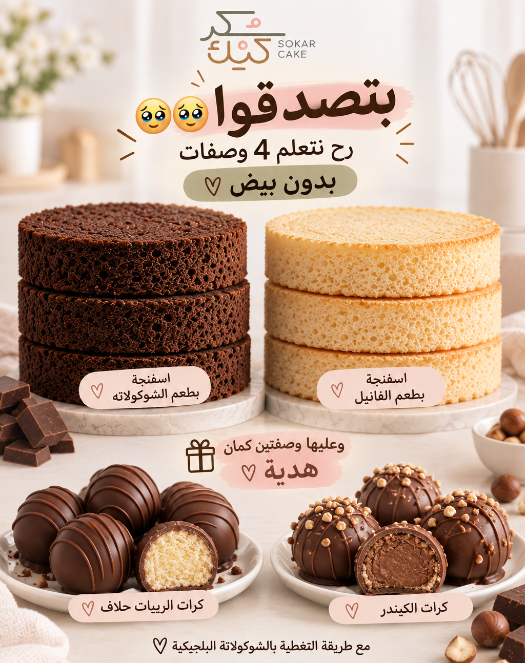 اسفنجات بدون بيض